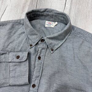 Faherty Shirt Mens XL Gray Long Sleeve Button Down Casual Soft Everyday Workwear